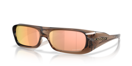Oakley Sunglass Permian prizm rose gold Lenses,  brown smoke Frame