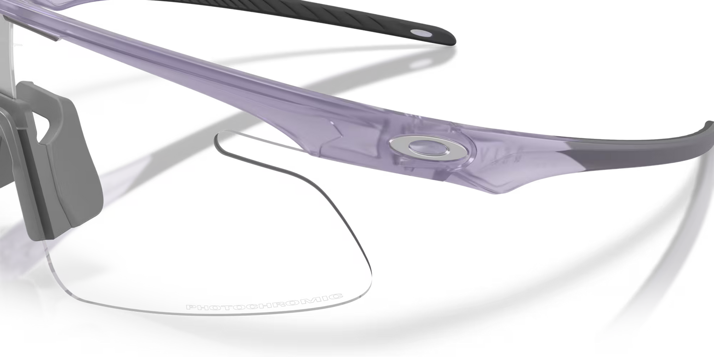 RSLV Lite Clear to black iridium photochromic Lenses,  matte transparent lilac Frame