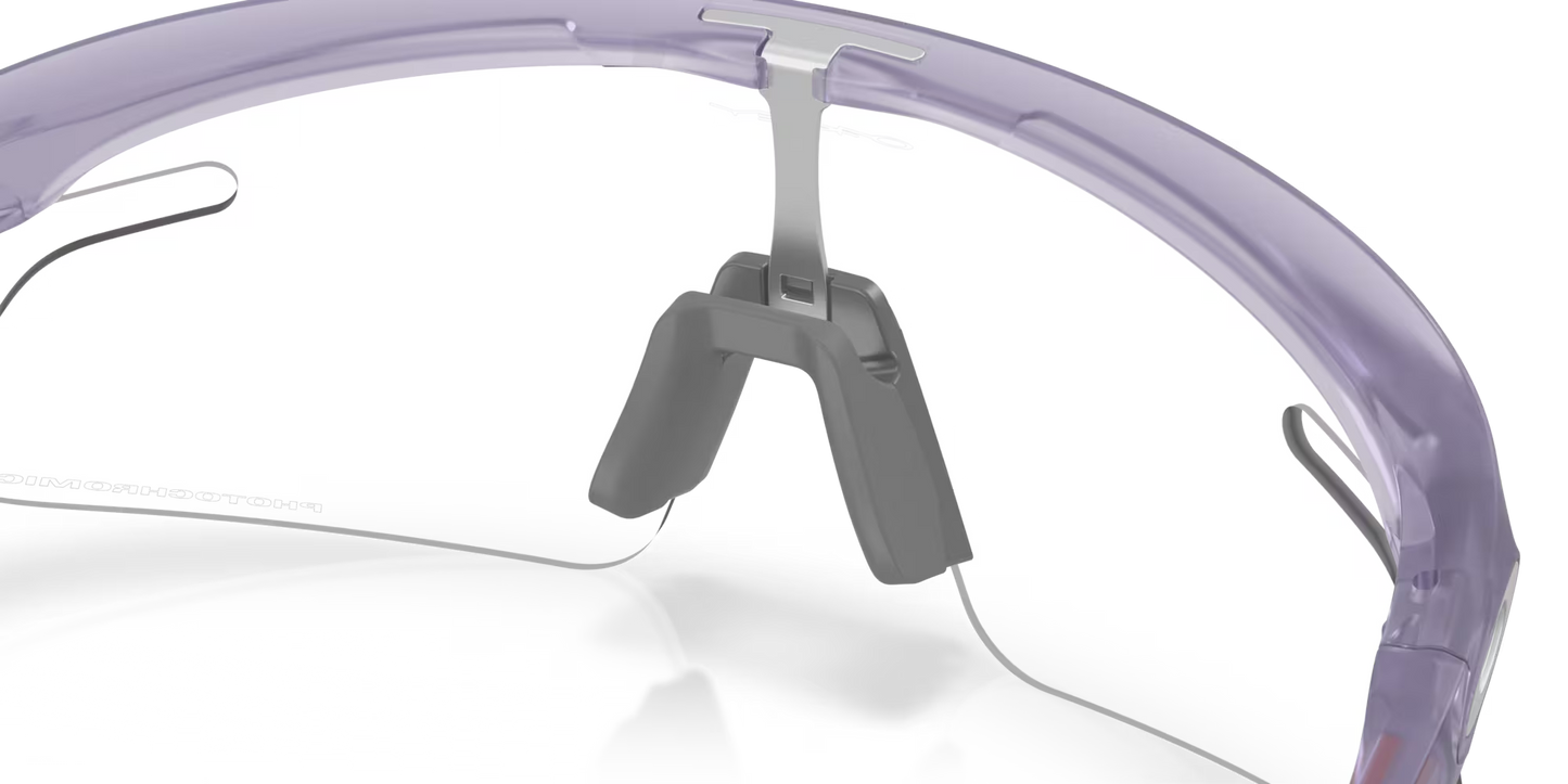 RSLV Lite Clear to black iridium photochromic Lenses,  matte transparent lilac Frame
