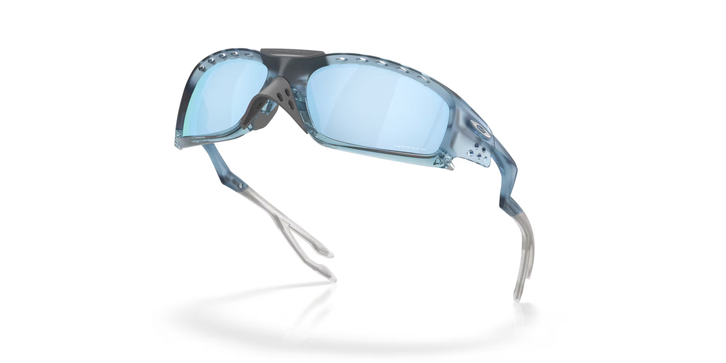 Oakley Plantaris SQ prizm deep water polarized Lenses,  matte trans stonewash Frame