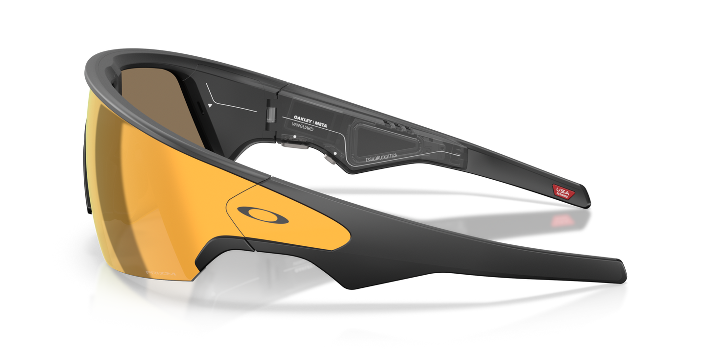 Oakley Sunglass Meta Vanguard prizm 24k Lenses with black Frame