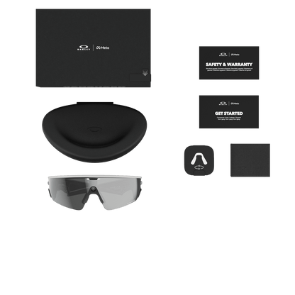 Oakley Sunglass Meta Vanguard prizm black Lenses with white Frame