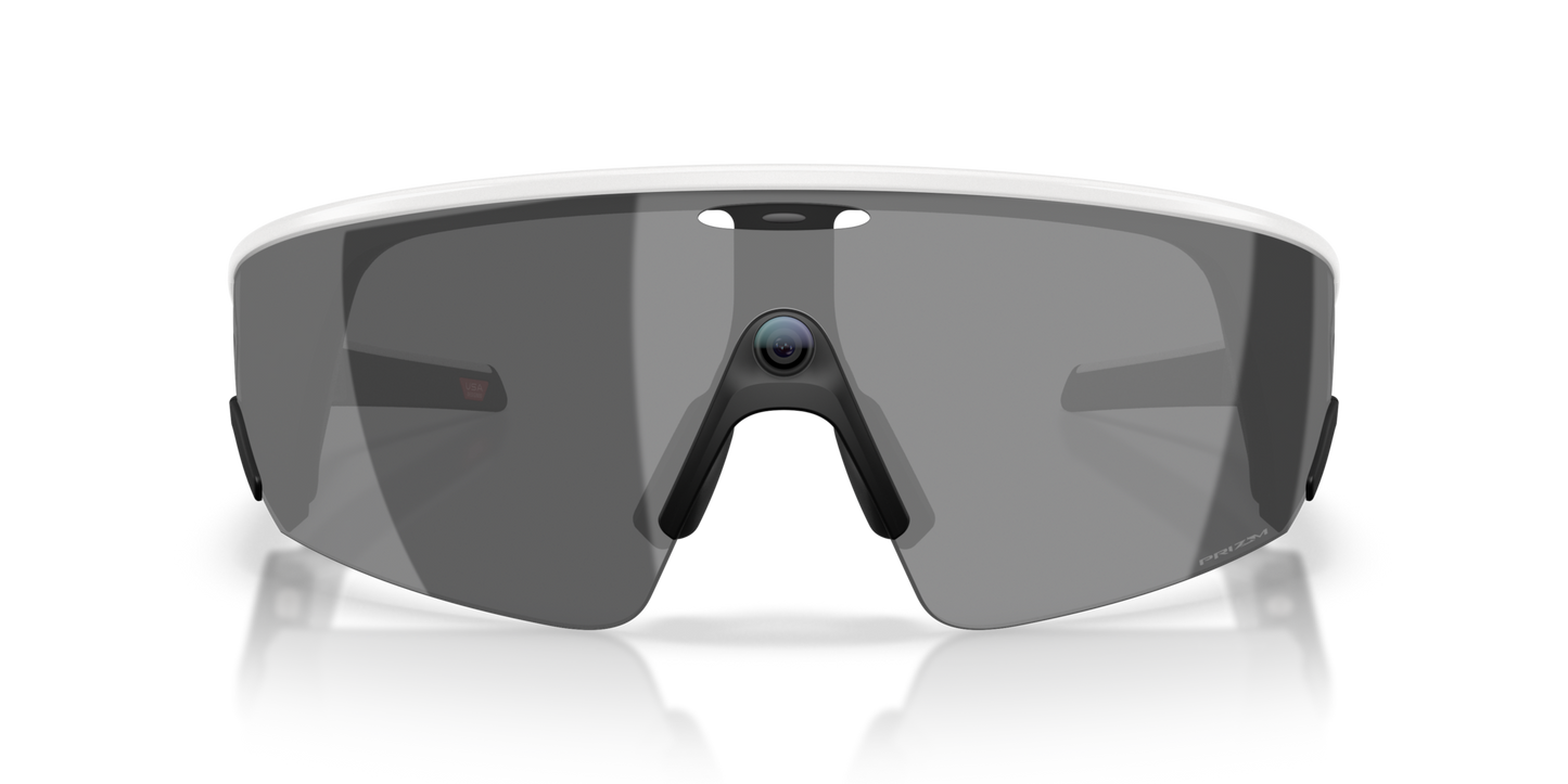 Oakley Sunglass Meta Vanguard prizm black Lenses with white Frame