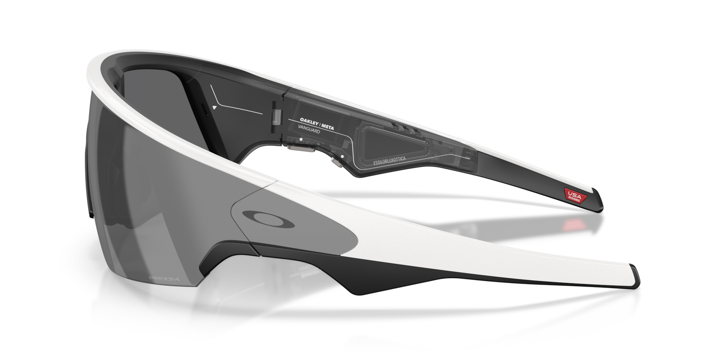 Oakley Sunglass Meta Vanguard prizm black Lenses with white Frame