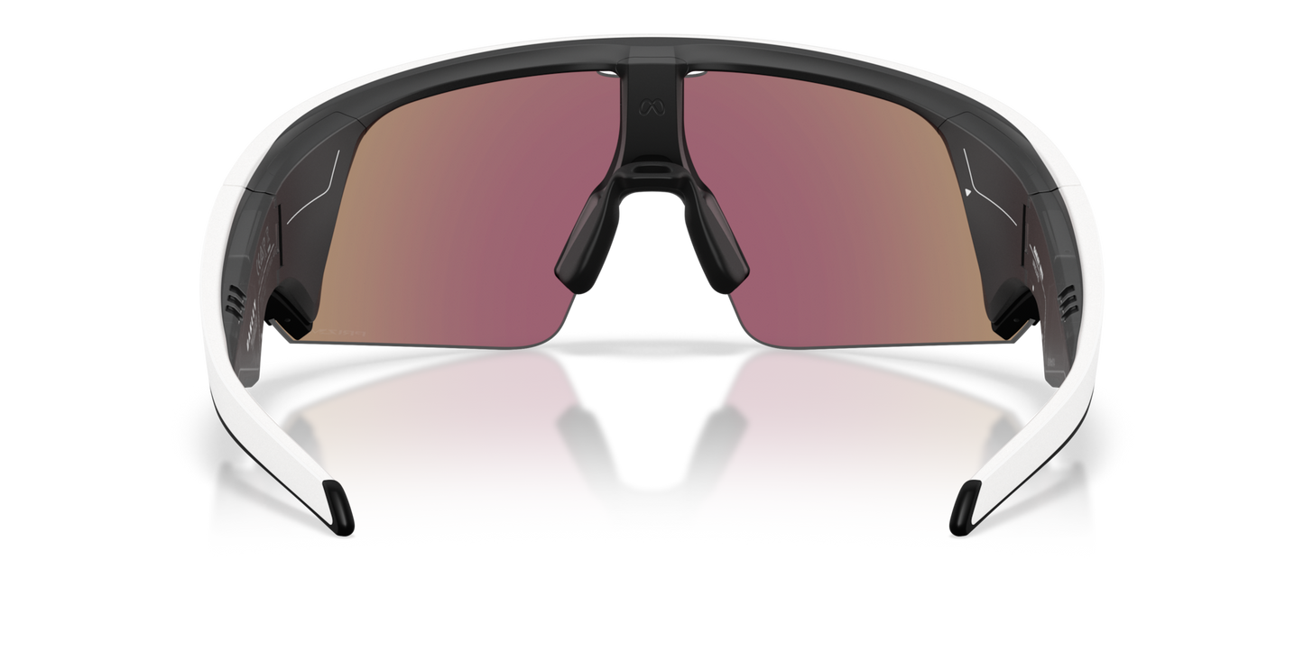 Oakley Sunglass Meta Vanguard prizm sapphire Lenses with white Frame