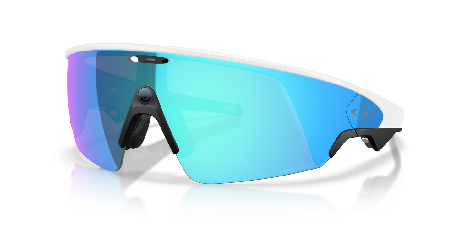 Oakley Sunglass Meta Vanguard prizm sapphire Lenses with white Frame