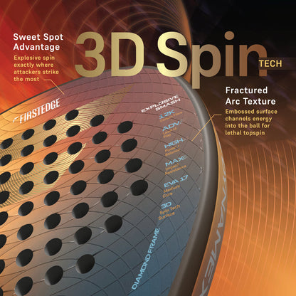 FirstEdge Dynamex 12K Carbon Fibre Padel Racket