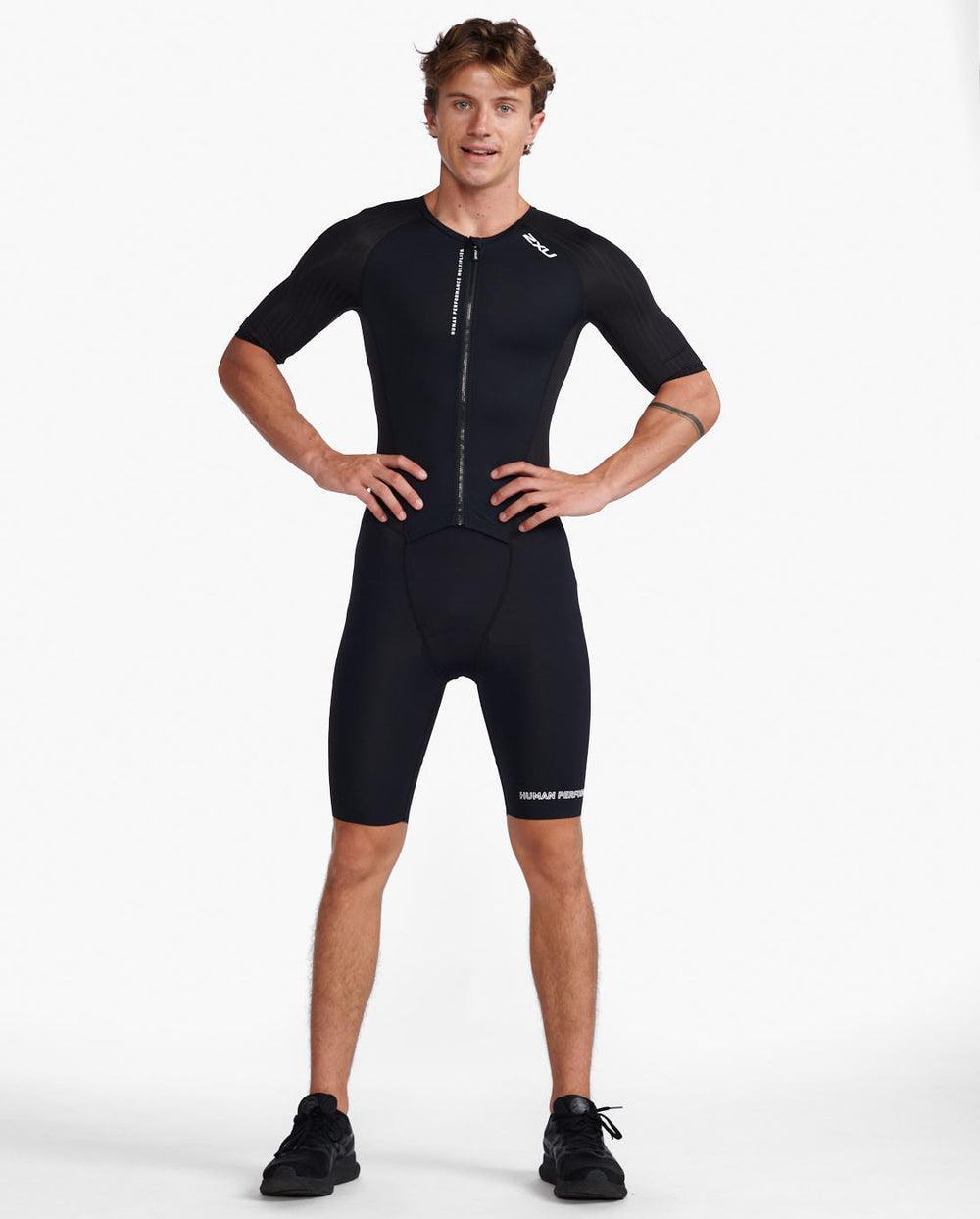 2XU Aero Sleeved Trisuit-M-Black/White