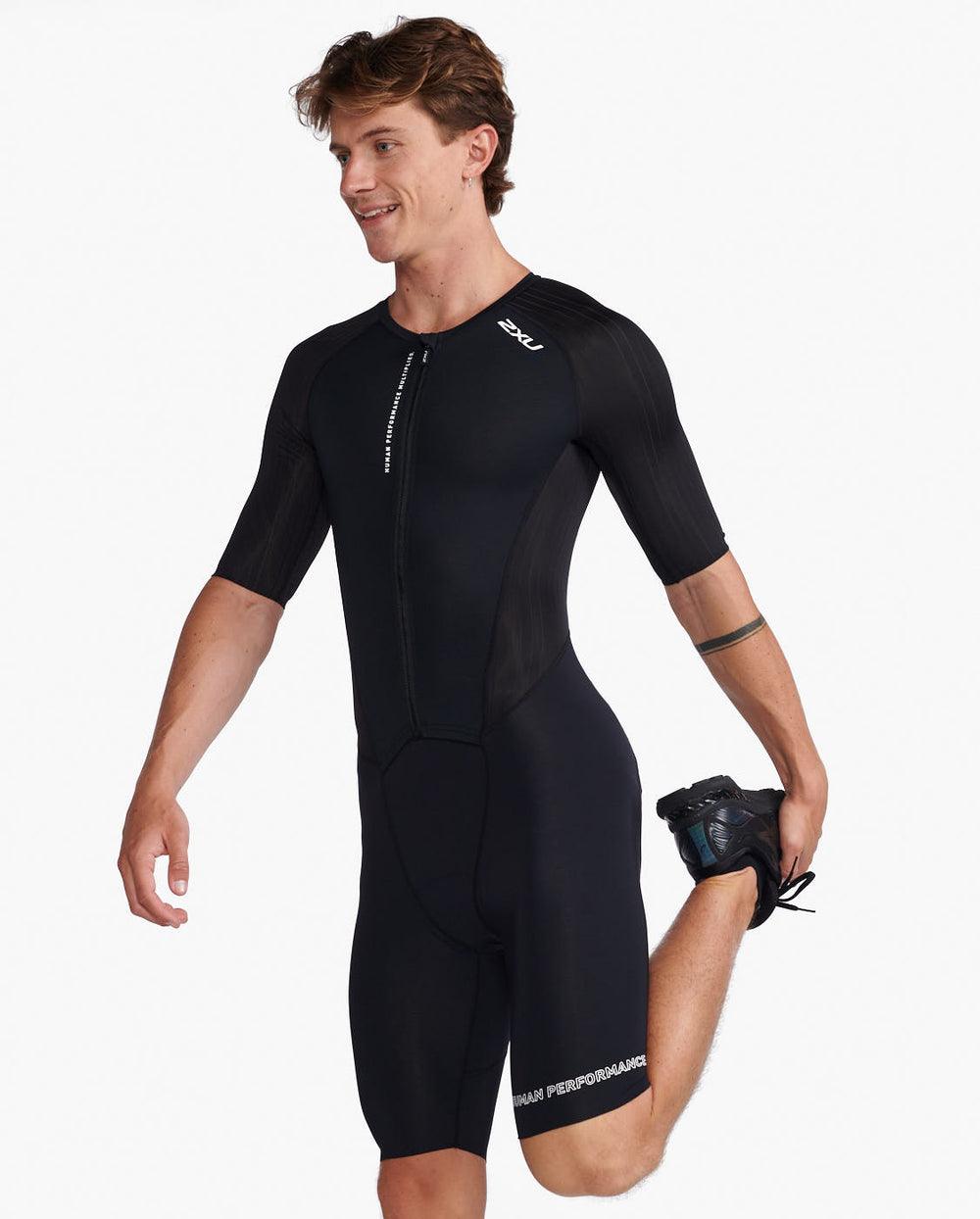 2XU Aero Sleeved Trisuit-M-Black/White