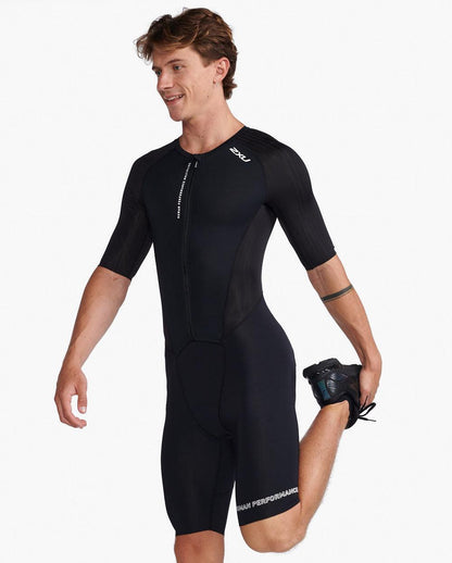 2XU Aero Sleeved Trisuit-M-Black/White