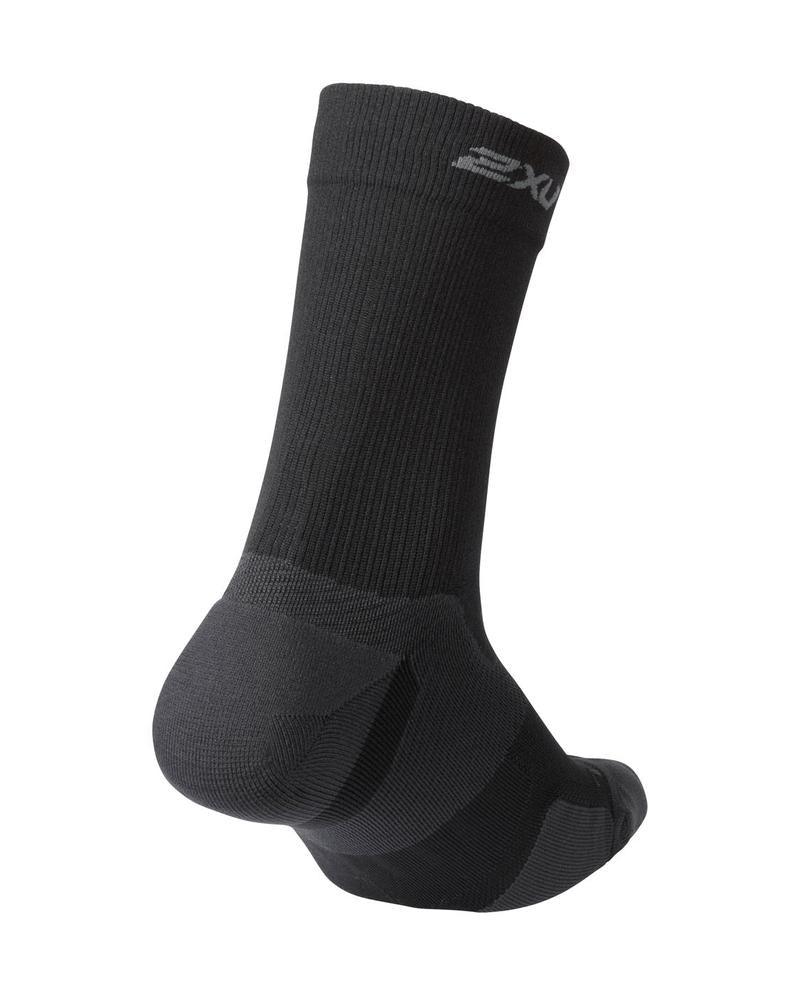2XU VECTR Cushion Compression Socks-M-Black/Titanium