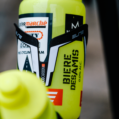 Elite Bottle Cage Vico Carbon Mat - Red Graphic
