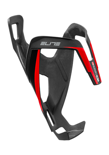Elite Bottle Cage Vico Carbon Mat - Red Graphic