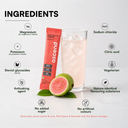 ascend Zero Sugar Ascend Electrolytes - Pink Guava | 500 mg sodium