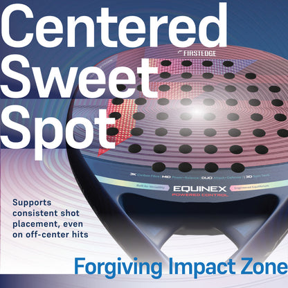 FirstEdge Equinex 3K Carbon Fibre Padel Racket