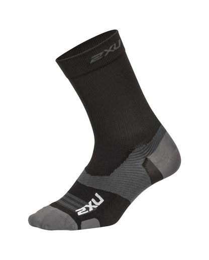 2XU Vectr Ultralight Crew Socks AW22-M-Black/Titanium