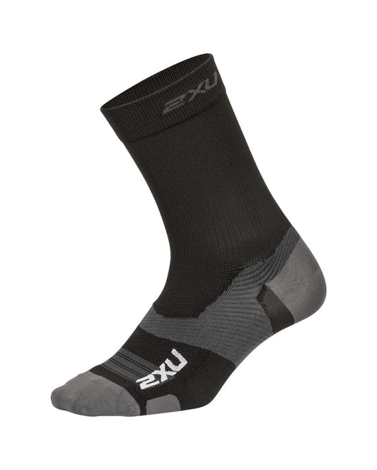 2XU Vectr Ultralight Crew Socks AW22-M-Black/Titanium