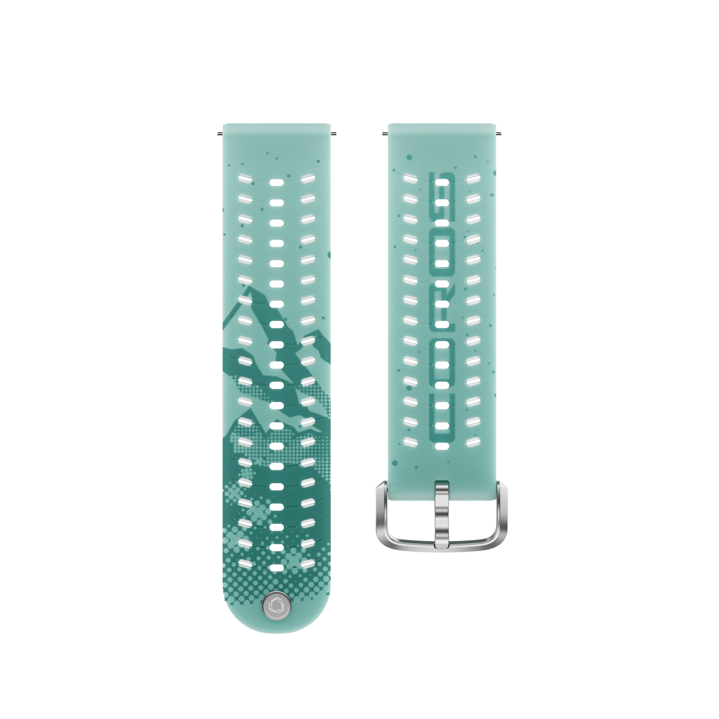 Coros  24 mm Silicone Band Teal Night Climber