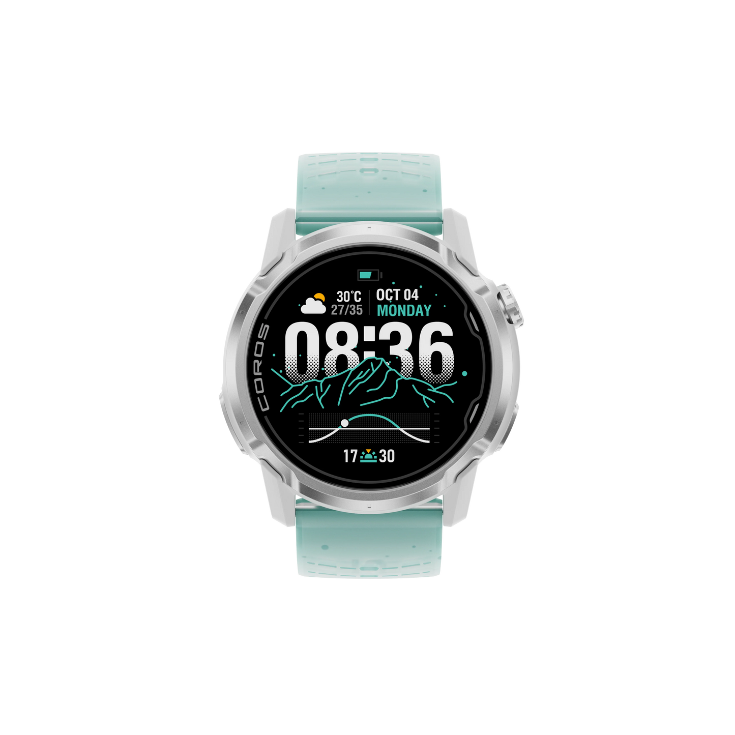 Coros  24 mm Silicone Band Teal Night Climber