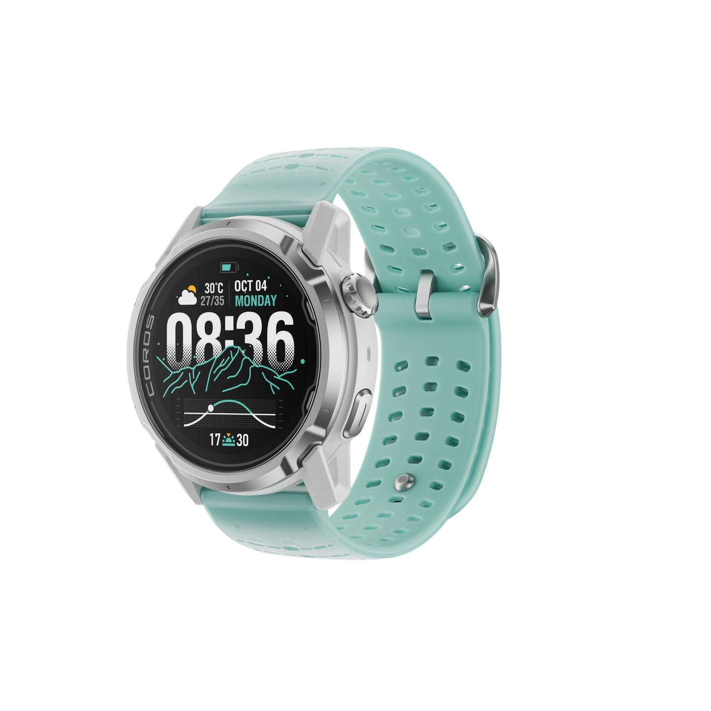Coros  24 mm Silicone Band Teal Night Climber