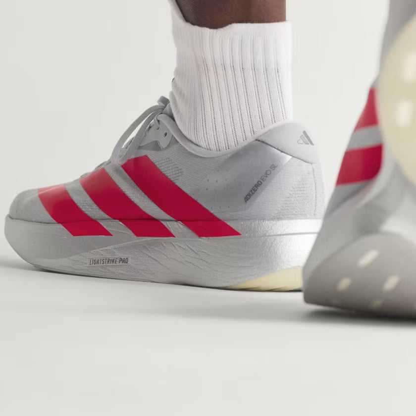 Adidas Adizero Evo SL Silver Metallic / Lucid Red / Iron Metallic