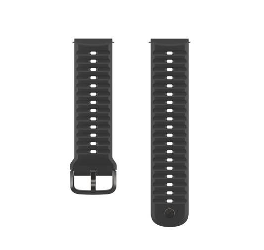 Coros 24mm Silicone band mono black