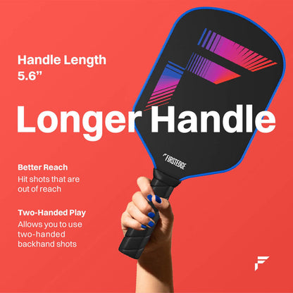 FirstEdge Veloflex T700 RAW (Spin/Textured) Carbon Fibre Pickleball Paddle (With Cover)