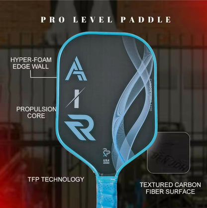 PPX AIR Pickleball Paddle – T700 Carbon Fiber Face & Polymer Honeycomb Core | Lightweight Control Paddle (Black & Blue)