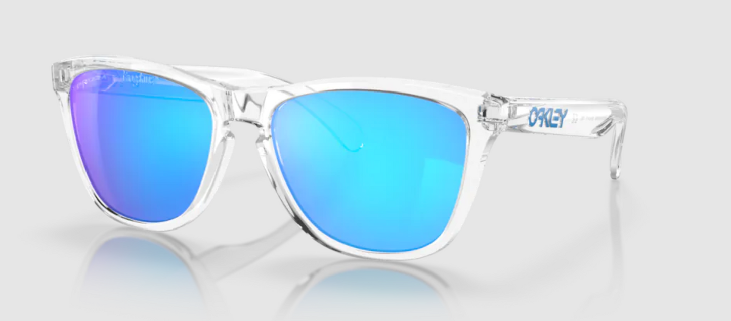 Oakley Frogskins Prizm Sapphire Lenses with Crystal Clear Frame