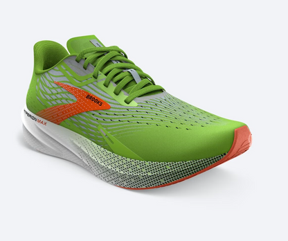 Brooks Hyperion Max - Road Running Shoes for Men GREEN GECKO/RED ORANGE/WHITE