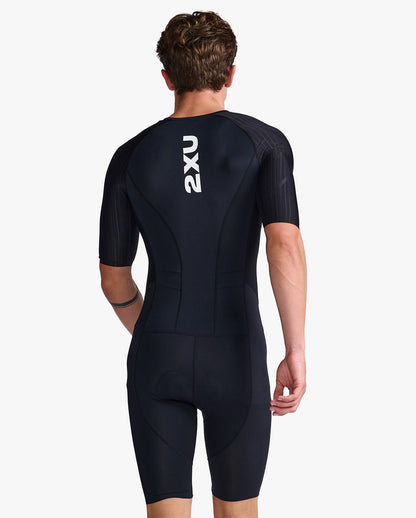 2XU Aero Sleeved Trisuit Black/ White