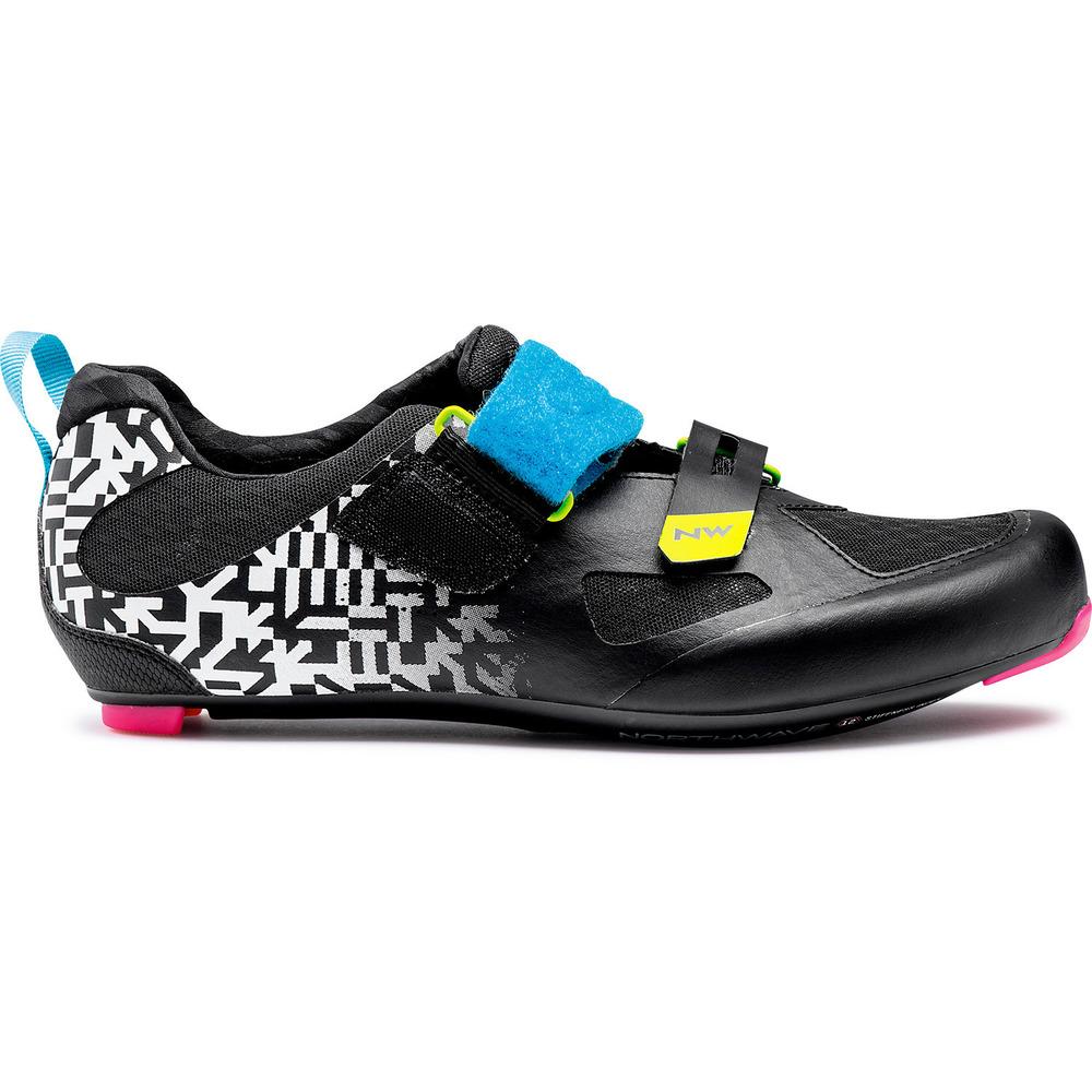 NORTHWAVE TRIBUTE 2 CARBON TRIATHLON SHOES - WHITE/BLACK/MULTI COLOUR