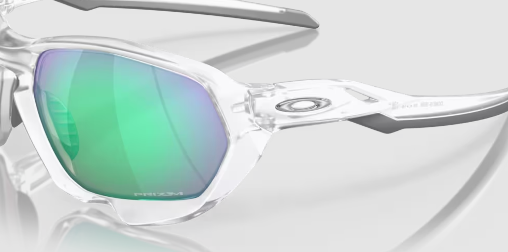 Oakley Plazma with Matte Clear Frame and Prizm Road Jade Lenses