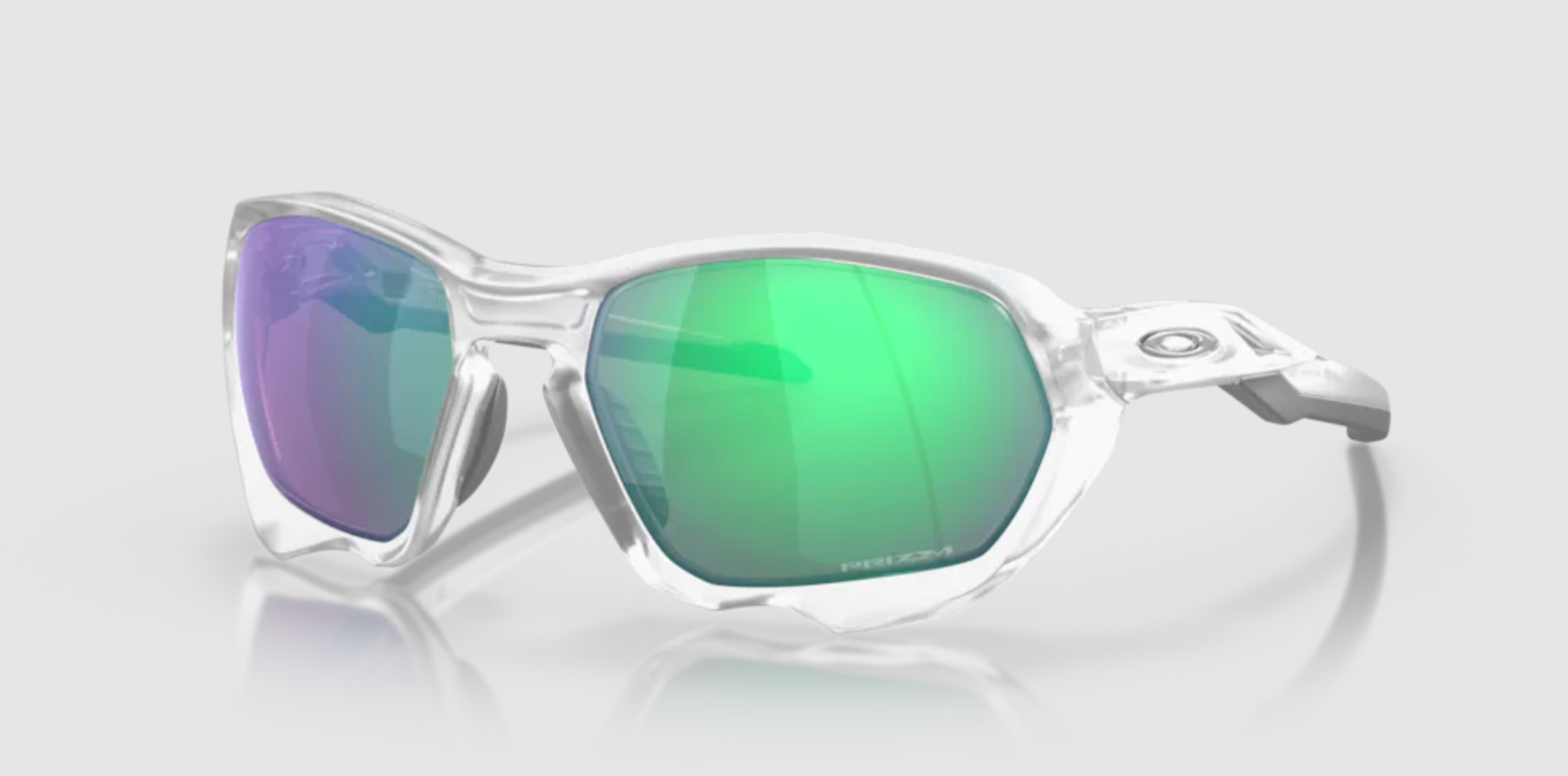 Oakley Plazma with Matte Clear Frame and Prizm Road Jade Lenses