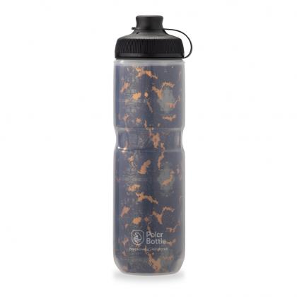 Polar Muck Insulated Shatter Bottle-Charcoal/Copper (710ml)