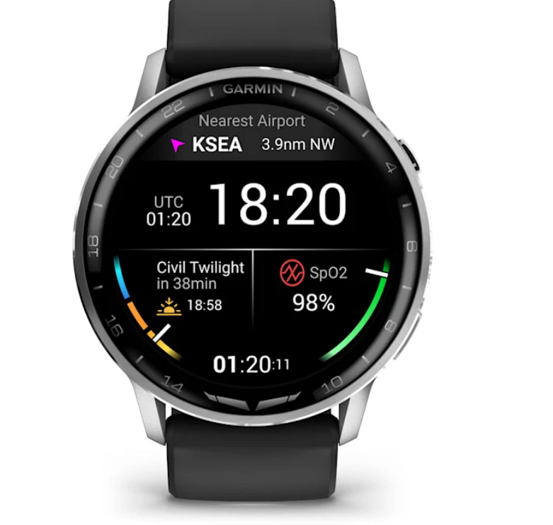 Garmin D2 Air X15 silver with black silicone