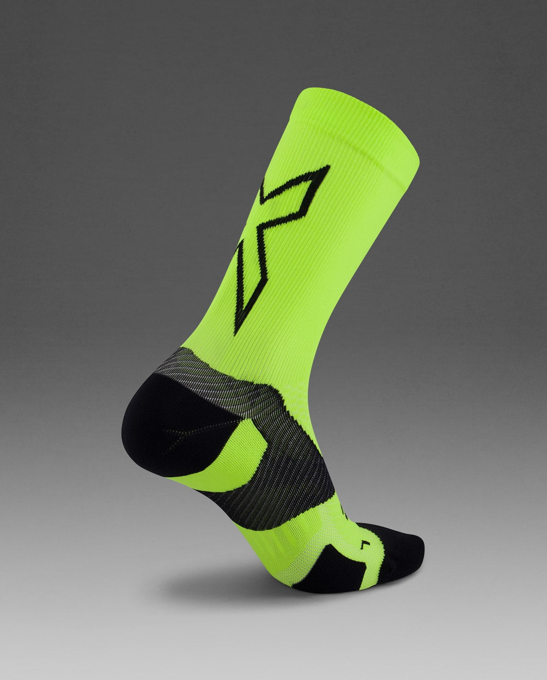 2XU Vectr Light Cushion Crew Socks - Volt / Black