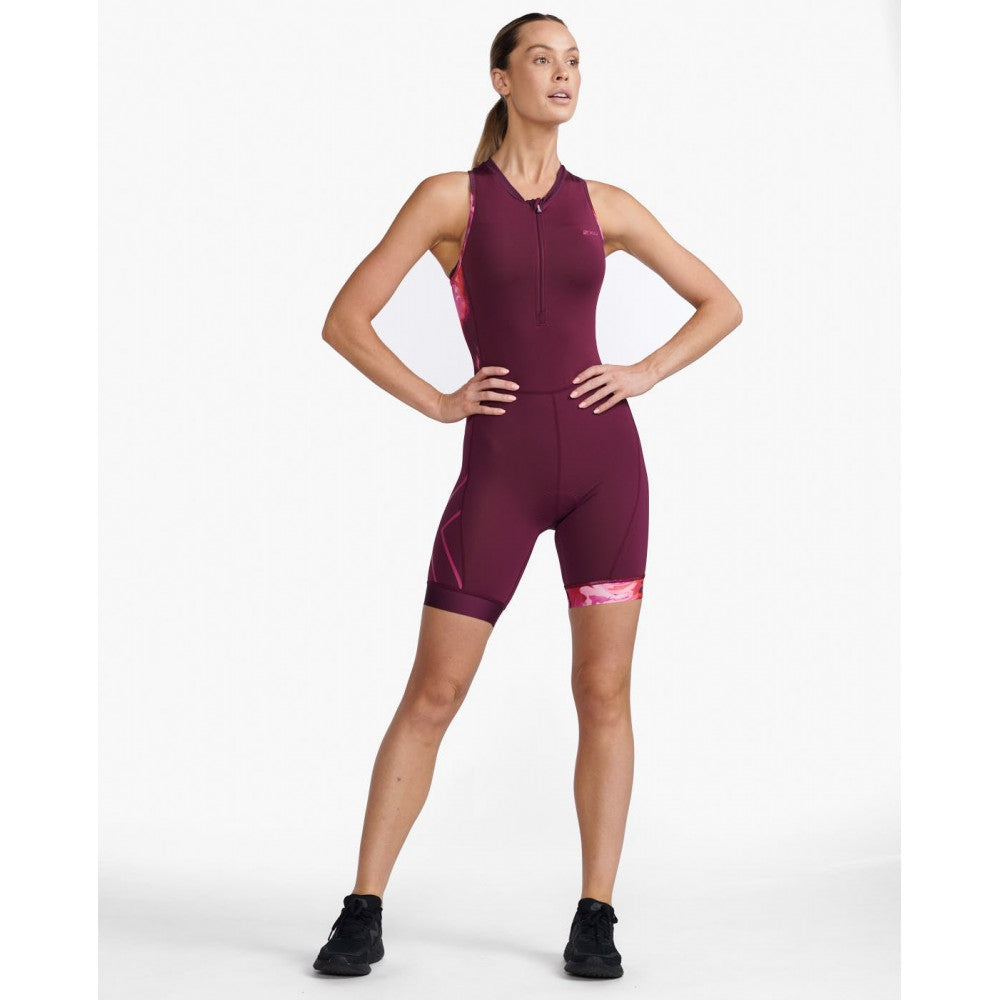 2XU Women Core Trisuit-S-Mulberry/Festival