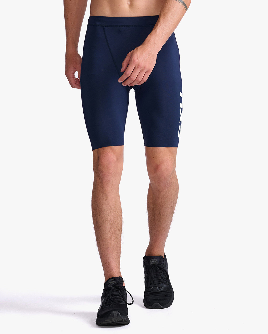 2XU Aero 9 Inch Tri Shorts-Midnight/Jade