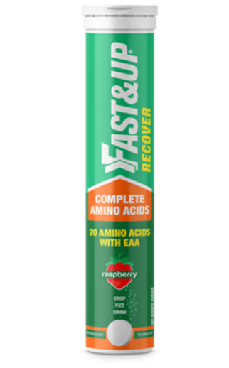 Fast&Up Recover Daily Amino Acids Effervescent Tablets - Raspberry Flavour