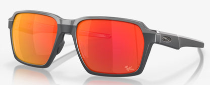 Oakley Parlay Sunglass  with  Matte Carbom and Prizm Ruby lens