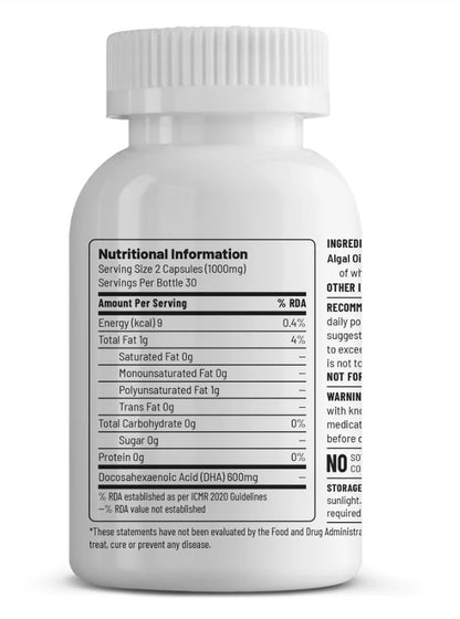 Unived Ovegha 60 Vegan Omega‑3 DHA Capsules