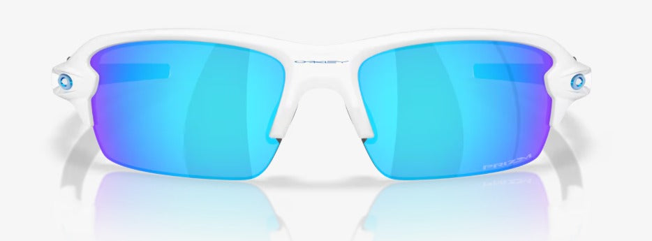 Oakley Flak Sunglass with  2.0 S  Polished White  and Prizm Sapphire
