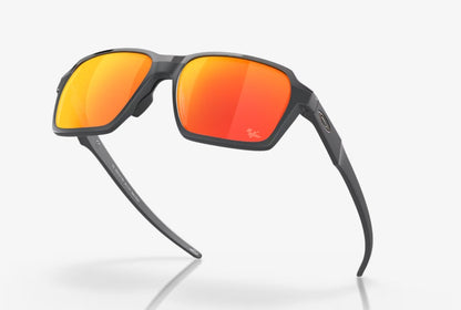 Oakley Parlay Sunglass  with  Matte Carbom and Prizm Ruby lens