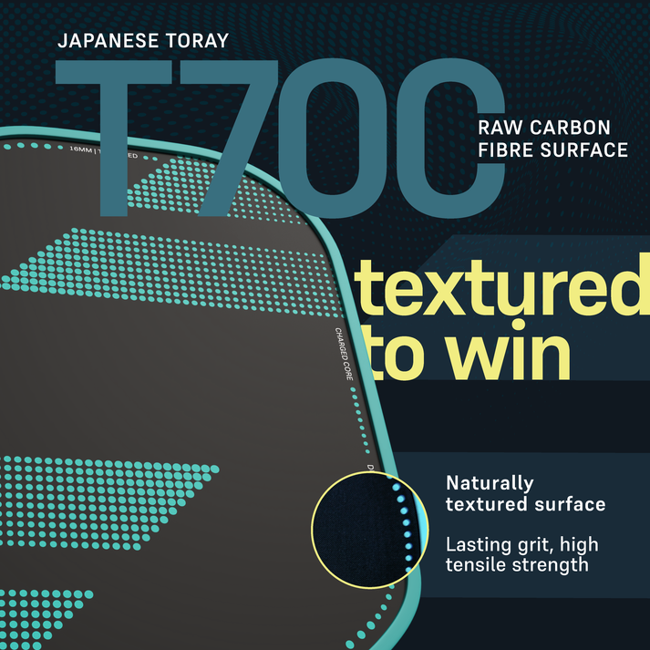 FirstEdge HyperCharge USPA Approved Propulsion Core (Gen 3) Japanese Toray T700 Carbon Fibre Pickleball Paddle (With Cover)