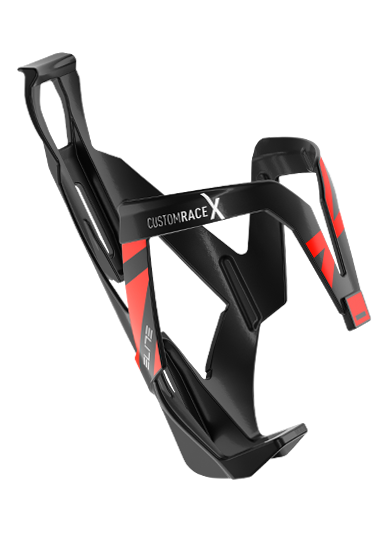 Elite Custom Race X Bottle Cage (Black Glossy/Red Graphic)